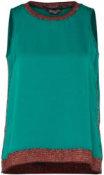 Tanktop mit Glitzer-Bündchen