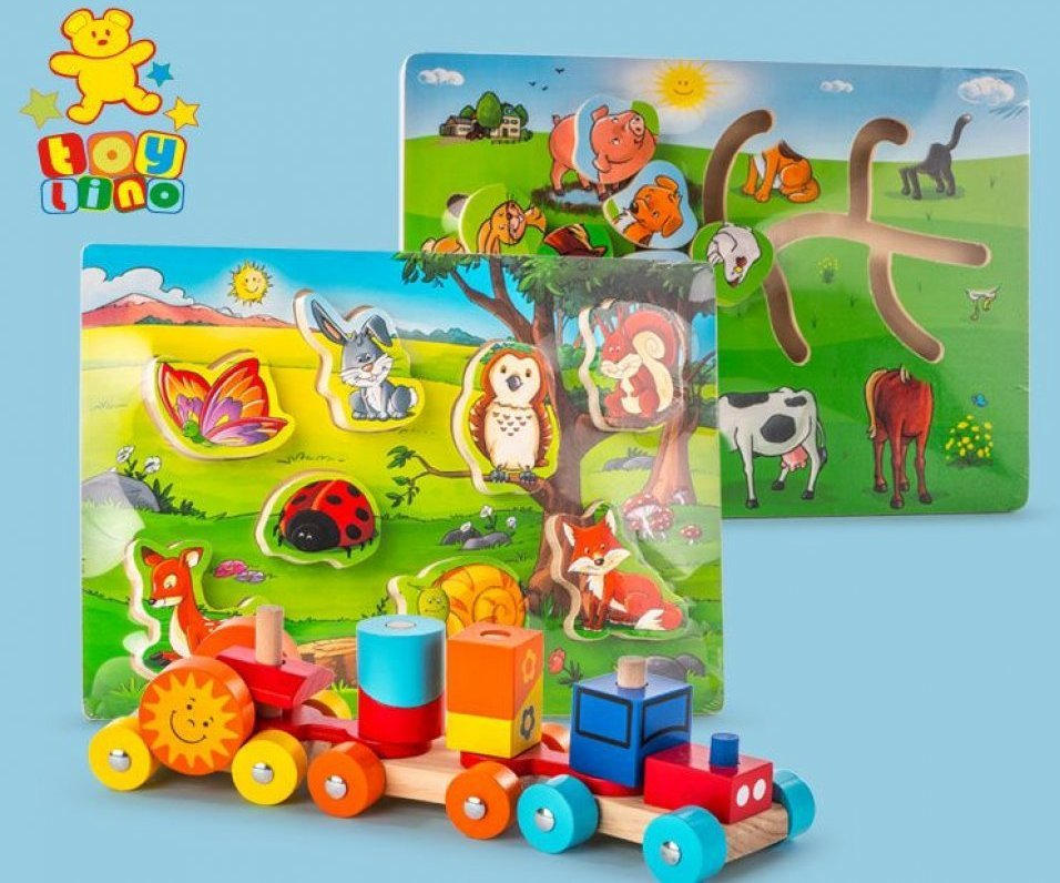 TOYLINO Kleinkinder Holzspiele nur € 5,99 HOFER Angebot TOYLINO Kinder Familien Spiele | HOFER
