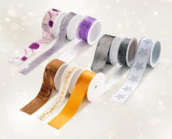 Weihnachts-Geschenkbänder-Set, 3-teilig