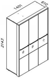 Inspirit - Kleiderschrank 3trg.
