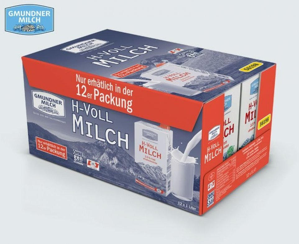 GMUNDNER MILCH Haltbare Vollmilch 3,5 ️ Online von HOFER wogibtswas.at