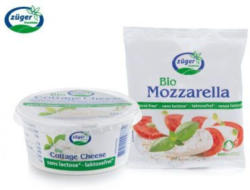 ZÜGER Bio-Laktosefreier Hüttenkäse/Mozzarella