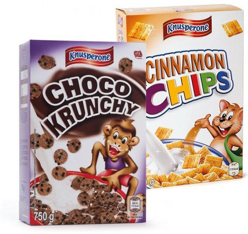 KNUSPERONE Choco Krunchy/ Cinnamon Chips für nur € 2,19 statt € 2,29 ️