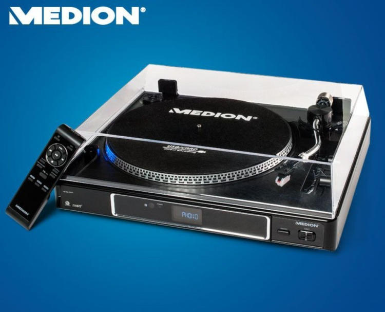 MEDION Halbautomatischer USB-Plattenspieler ️ Online von HOFER
