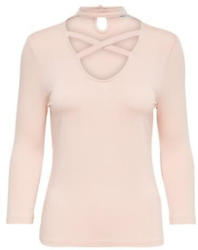 Choker-T-Shirt mit langen Ärmeln