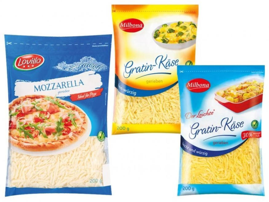 LOVILIO/MILBONA Mozzarella/GratinKäse gerieben ️ Online von Lidl