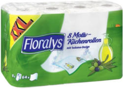 FLORALYS Motiv-Küchenrollen mit Toskana-Design 8x 64 Blatt