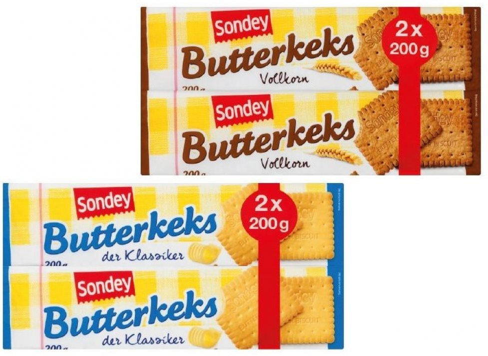 SONDEY Butterkeks Doppelpack für nur € 1,11 statt € 1,29 ️ Online von