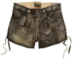 Stockerpoint Trachten-Lederhose Damen kurz im Used Look
