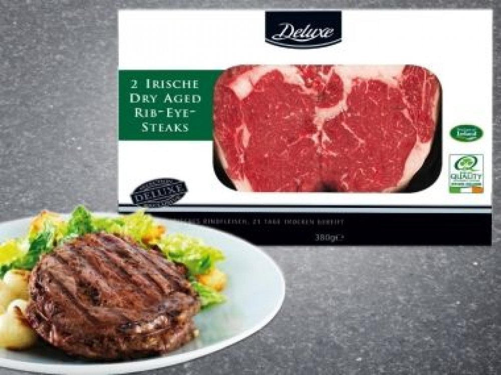 „DELUXE“ Dry Aged Rib Eye Rinder Steaks ️ Online von Lidl Österreich