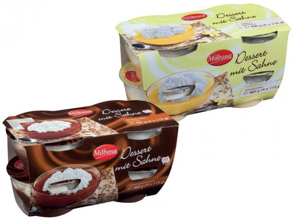 MILBONA Dessert mit Sahne für nur € 0,79 statt € 1,19 ️ Online von Lidl