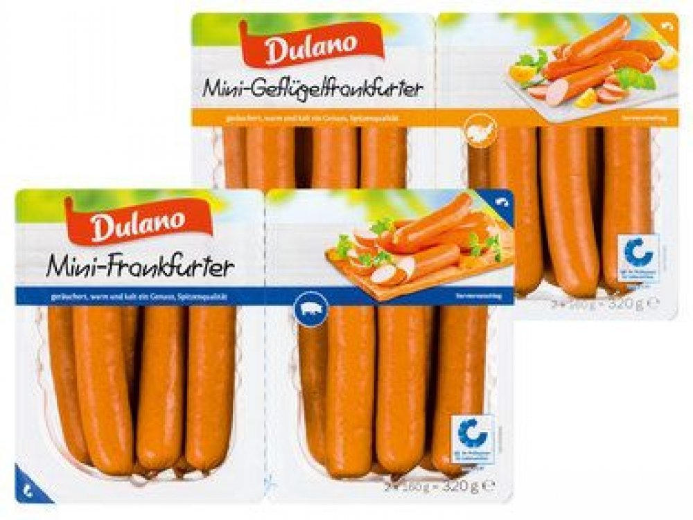 DULANO Mini-Frankfurter/Mini-Geflügelfrankfurter ✔️ Online von Lidl  Österreich