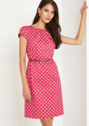 COMMA Feines Businesskleid mit Polka Dot-Muster
