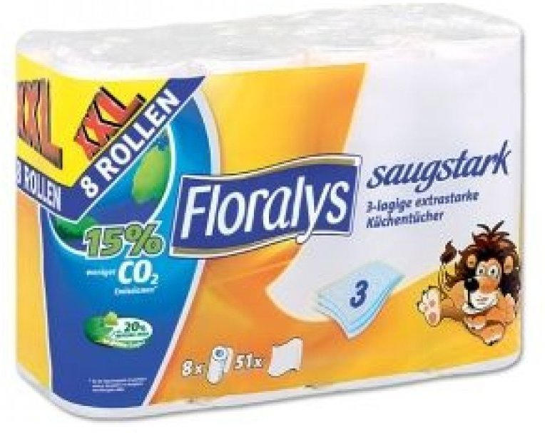 FLORALYS“ Küchentücher 3-lagig, 8x 51 Blatt ✔️ Online von Lidl Österreich