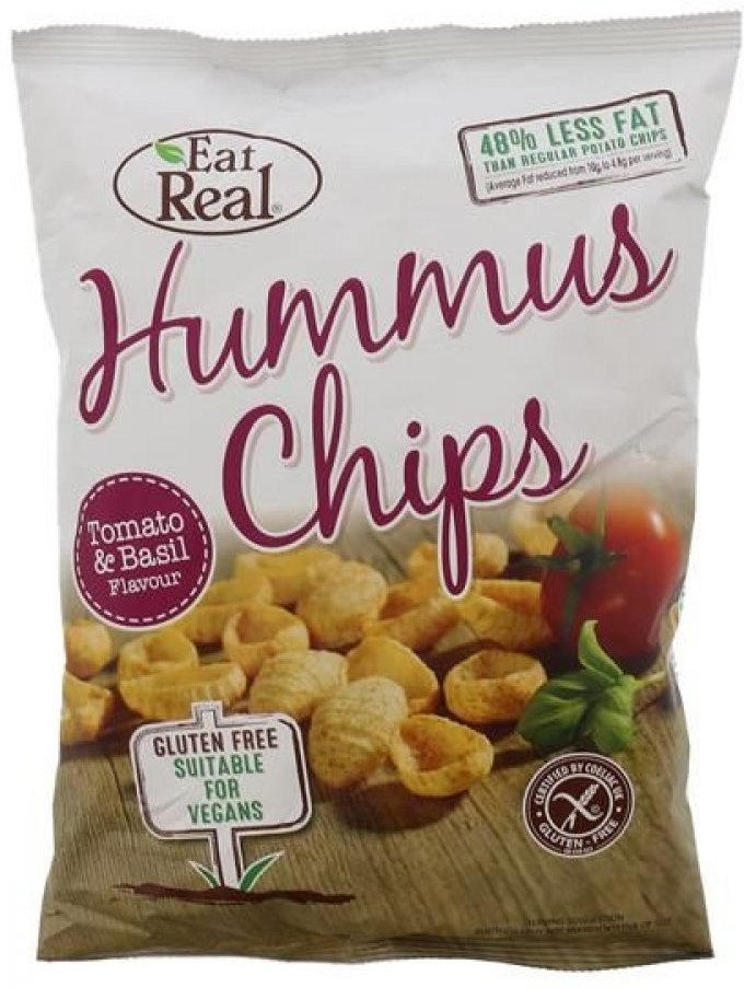 Eat Real Vegan Hummus Chips Tomaten Basilikum für nur € 2,39 statt € 2