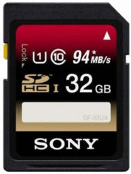 Sony SF32UX SDHC 32GB UHS-1 Lesegeschwindigkeit bis zu 94 Mbit/s
