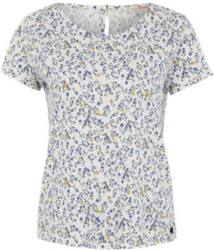 Printshirt mit Knopfleiste am Rücken