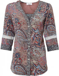 Druckbluse mit Spitze