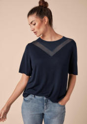 TRIANGLE Feinstrick-Pullover mit kurzem Arm