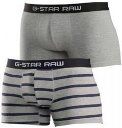 Boxer in Graumelange Streifen