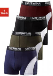 Authentic Underwear Boxer (4 Stück), mit sportlichem Colorblocking in Weiß, mit Webbund