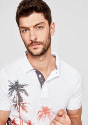 s.Oliver RED LABEL Slim: Poloshirt mit Musterprint