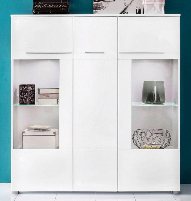 Highboard »Vision« inkl. LED-Glaskantenbeleuchtung, Breite 127 cm