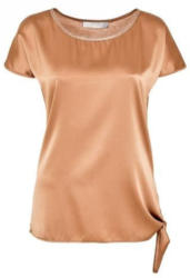 Seidenshirt mit Metallband und Knoten