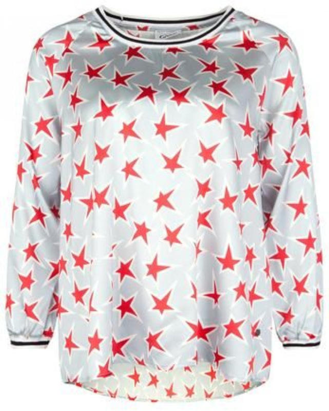 Seidenbluse ´GREY STARS´