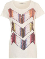 Print-Shirt mit funkelndem Ziersteinbesatz