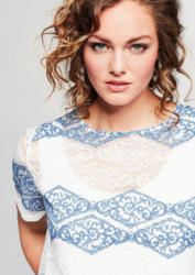 TRIANGLE Transparente Spitzenbluse