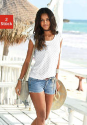 BEACHTIME T-Shirt (2 Stück) mit transparenten Punktedesign