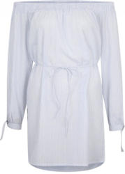 Carmenbluse mit Glitzerstreifen