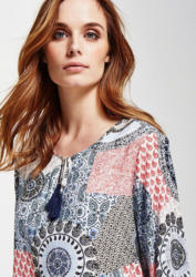 COMMA Lässige 3/4-Arm Bluse mit schönem Alloverprint