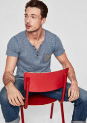 s.Oliver RED LABEL Fein geringeltes Henleyshirt