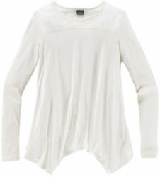 Langarmshirt mit Spitzeneinsatz