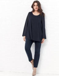 Samoon T-Shirt Langarm Rundhals »Leichte Tunika in A-Linie«
