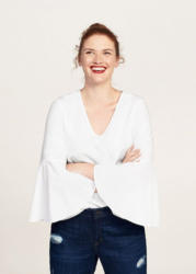 VIOLETA by Mango Bluse mit ausgestelltem Ärmel