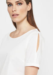 COMMA Schlichte Kurzarmbluse mit raffinierten Cut-Outs