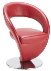 Variano Stuhl rot, edelstahlfarben