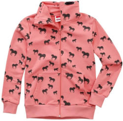 Mädchen Sweatjacke mit Pferde-Print