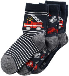 3 Paar Jungen Socken mit Feuerwehrautos
