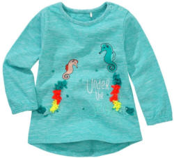 Baby Langarmshirt mit Seepferdchen-Motiven