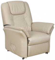 Fernsehsessel In Creme Leder, Textil