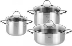 Fissler Kochtopfset 3-Teilig Edelstahl 18/10 silberfarben