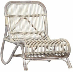SESSEL in Grau, Weiß Holz