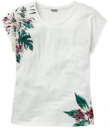 Damen-T-Shirt mit Blumen-Aufdruck, große Größen