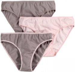 Damen-Minislip mit kontrastfarbenem Einfassband, 3er Pack
