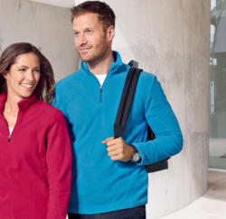 Herren-Fleeceshirt mit kleinem Reißverschluss