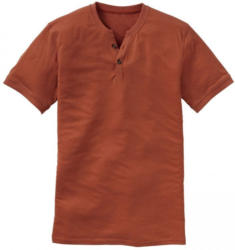 Herren-T-Shirt mit kleiner Knopfleiste